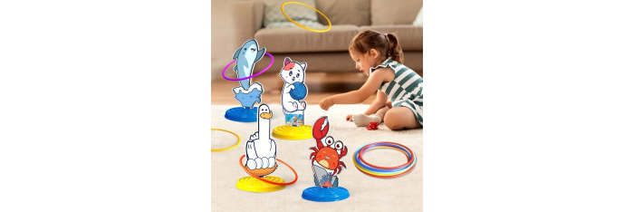 Animal ring throwing game for kids