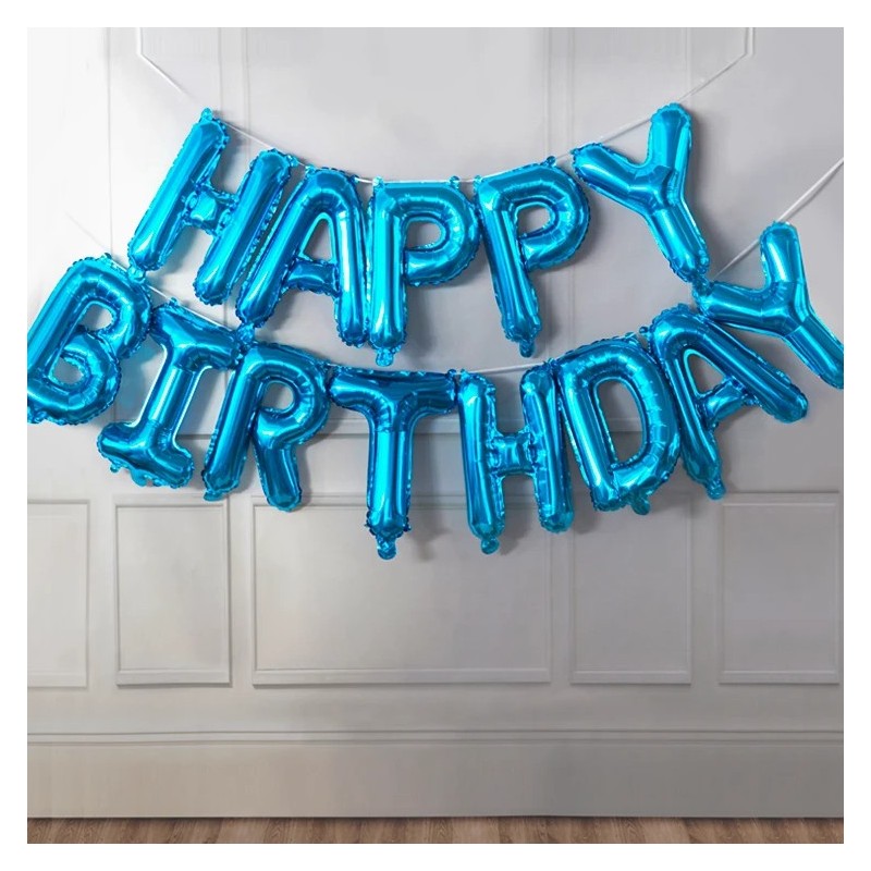 Ensemble de ballons décoratifs pour anniversaire, bleu Ensemble de ballons décoratifs pour anniversaire, bleu