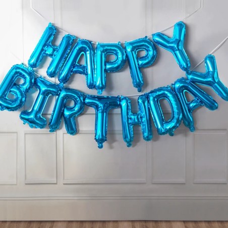 Birthday balloon set, blue