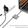 USB C compatible docking station, 3-in-1 HUB, Type C 3.0 to HDMI