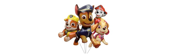 Paw Patrol, 4 pièces, ballon en aluminium