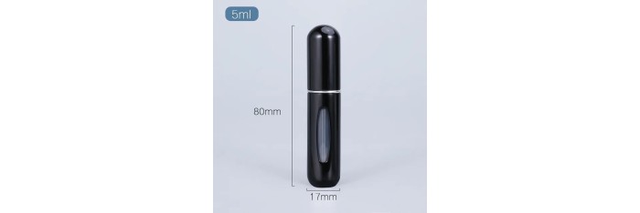 Vaporisateur rechargeable pour parfum couleur noir