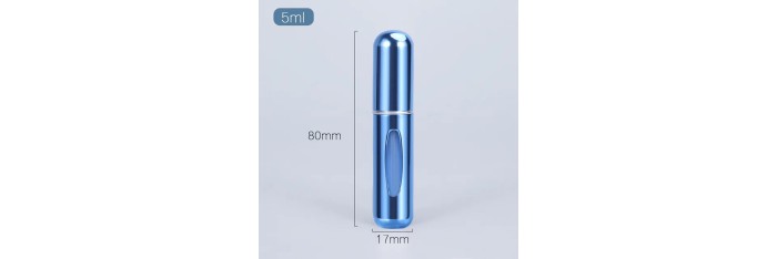 Vaporisateur rechargeable pour parfum couleur bleu