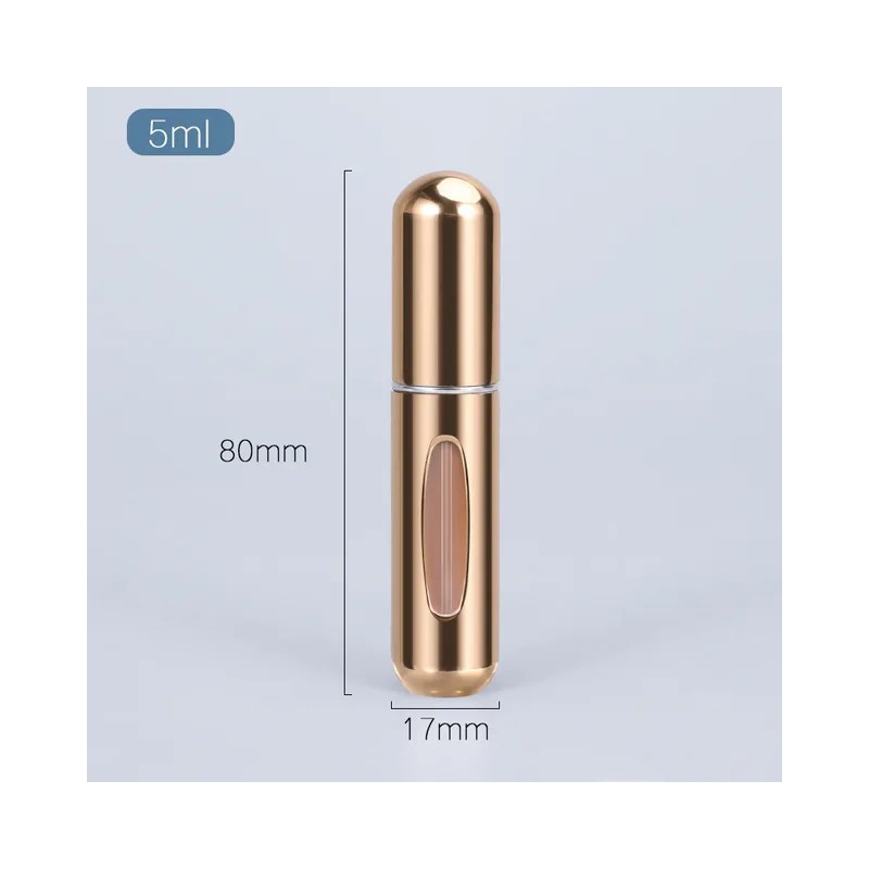 Vaporisateur rechargeable pour parfum couleur doré