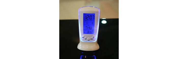 LED digital desk clock, calendar clocks, bedside temperature