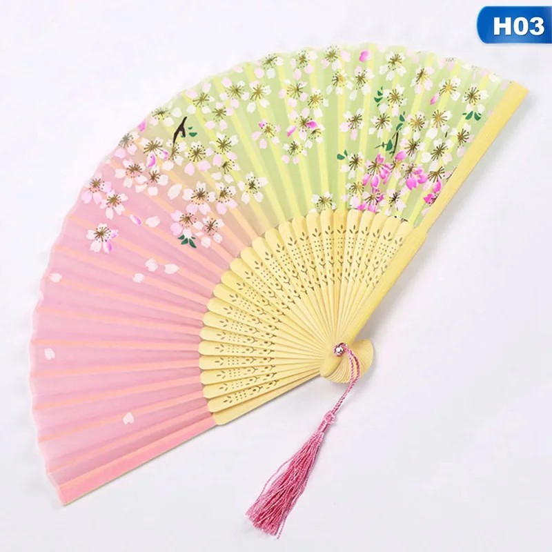 Flower performance dance fan