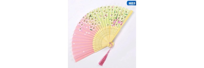 Flower performance dance fan