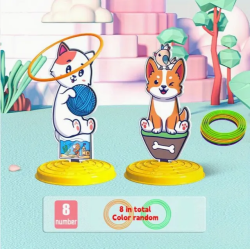 Jeu de lancer d'anneaux d'animaux pour enfants