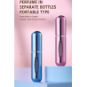 8 ml portable refillable travel spray bottle, metallic pink