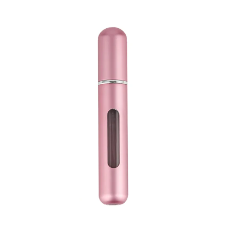 8 ml portable refillable travel spray bottle, metallic pink